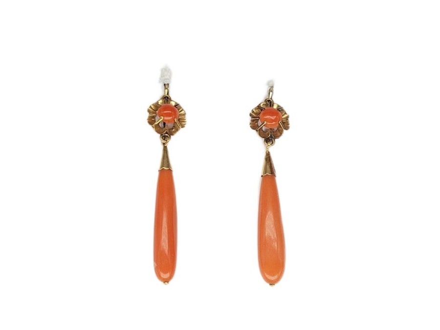 Joyas Joyas antiguas Sardinero | Pendientes Coral