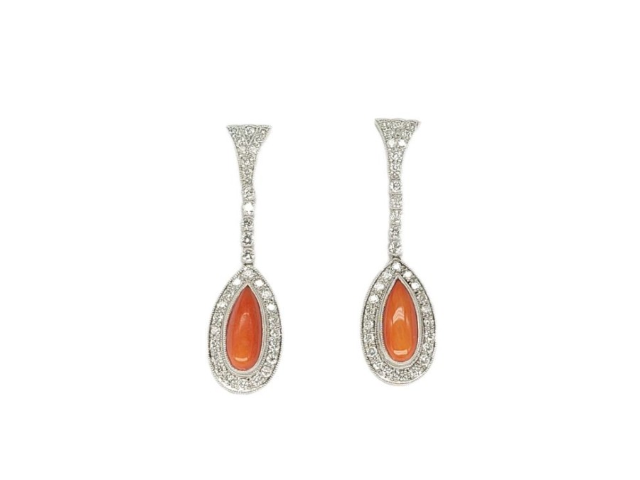 Joyas Joyas antiguas Sardinero | Pendientes Coral