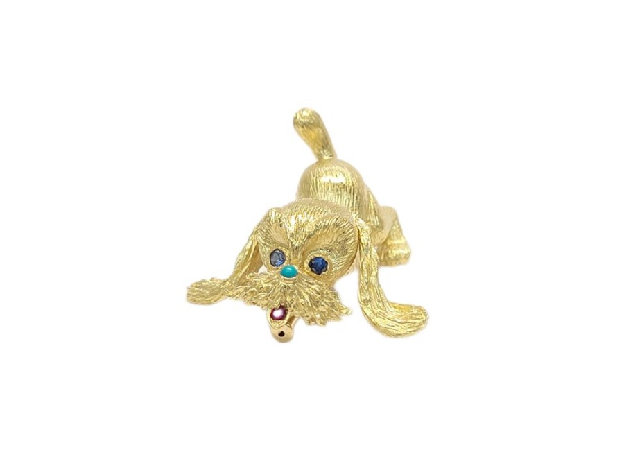 Joyas Joyas antiguas Sardinero | Broche Perrito