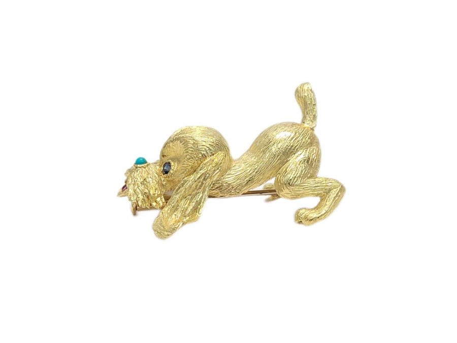 Joyas Joyas antiguas Sardinero | Broche Perrito